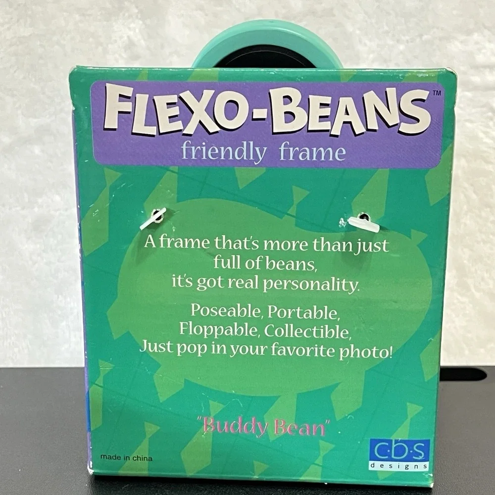 Novelty Body Plush Picture Frame BUDDY BEAN Businessman Flexo-Beans Vintage 2000